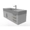 Castello Usa Amazon 48" Wall Mounted Gray Vanity With Gray Top And Gold Handles CB-MC-48G-GLD-2056-GR - alternate 4